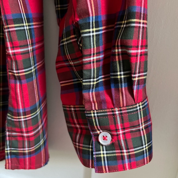 Royal Stewart Plaid Wrinkle Free Blouse  14P - Picture 4 of 10